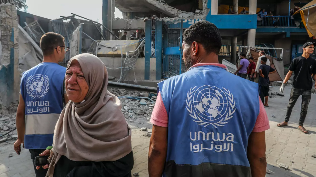UNRWA staff in Gaza. The agency employs thousands of local workers in schools, clinics and aid compounds. Investigations say a share of that payroll belonged to Hamas or Palestinian Islamic Jihad © Mena Today 