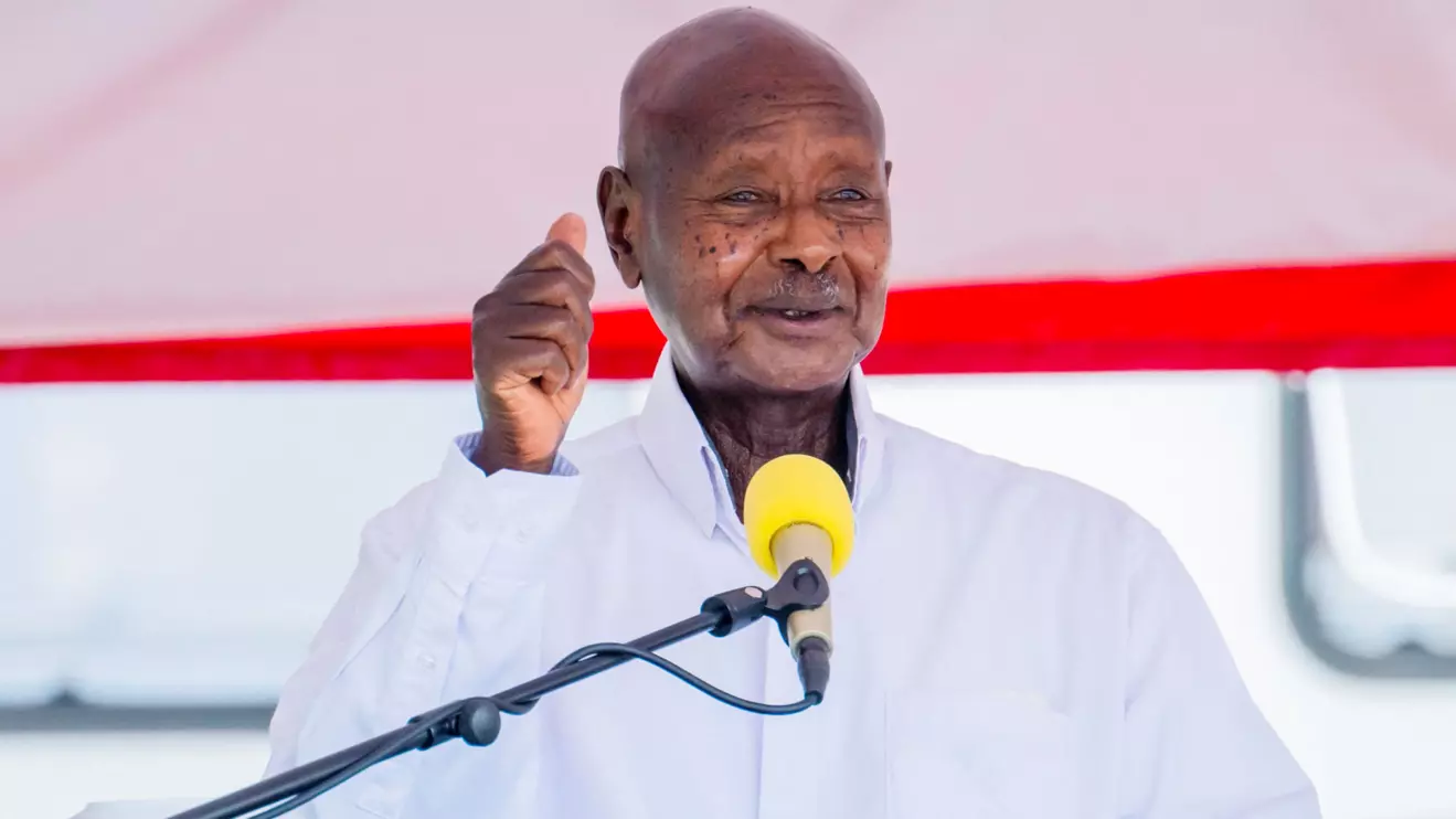 Uganda's President Yoweri Museveni delivers the 2025 State of the Nation Address at Kololo Ceremonial Grounds, in Kampala, Uganda June 5, 2025. Reuters/Abubaker Lubowa