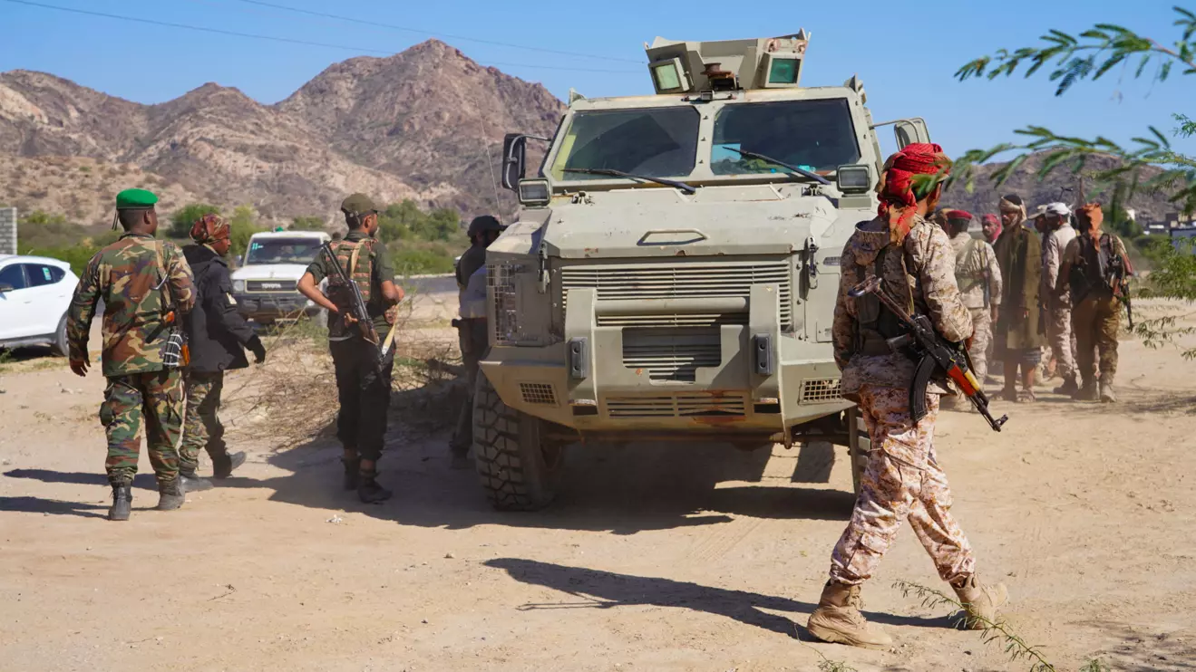 Members of the forces of Yemen's main separatist group, the Southern Transitional Council, gather in a mountainous area where they are launching a military operation in the southern province of Abyan, Yemen, December 15, 2025. Reuters
