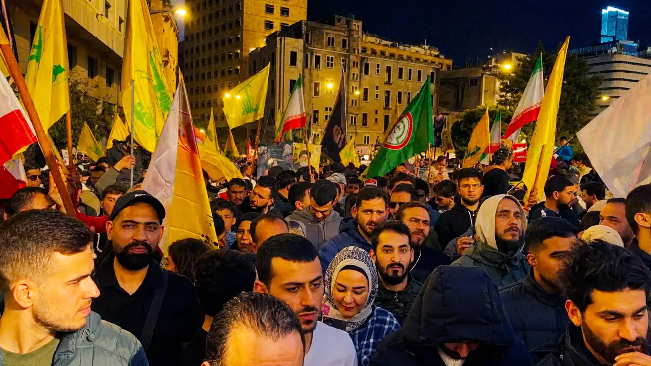 Iranian flags were visible in amateur footage of the demonstration, a telling detail that underscores exactly whose interests the protesters were defending © Mena Today 