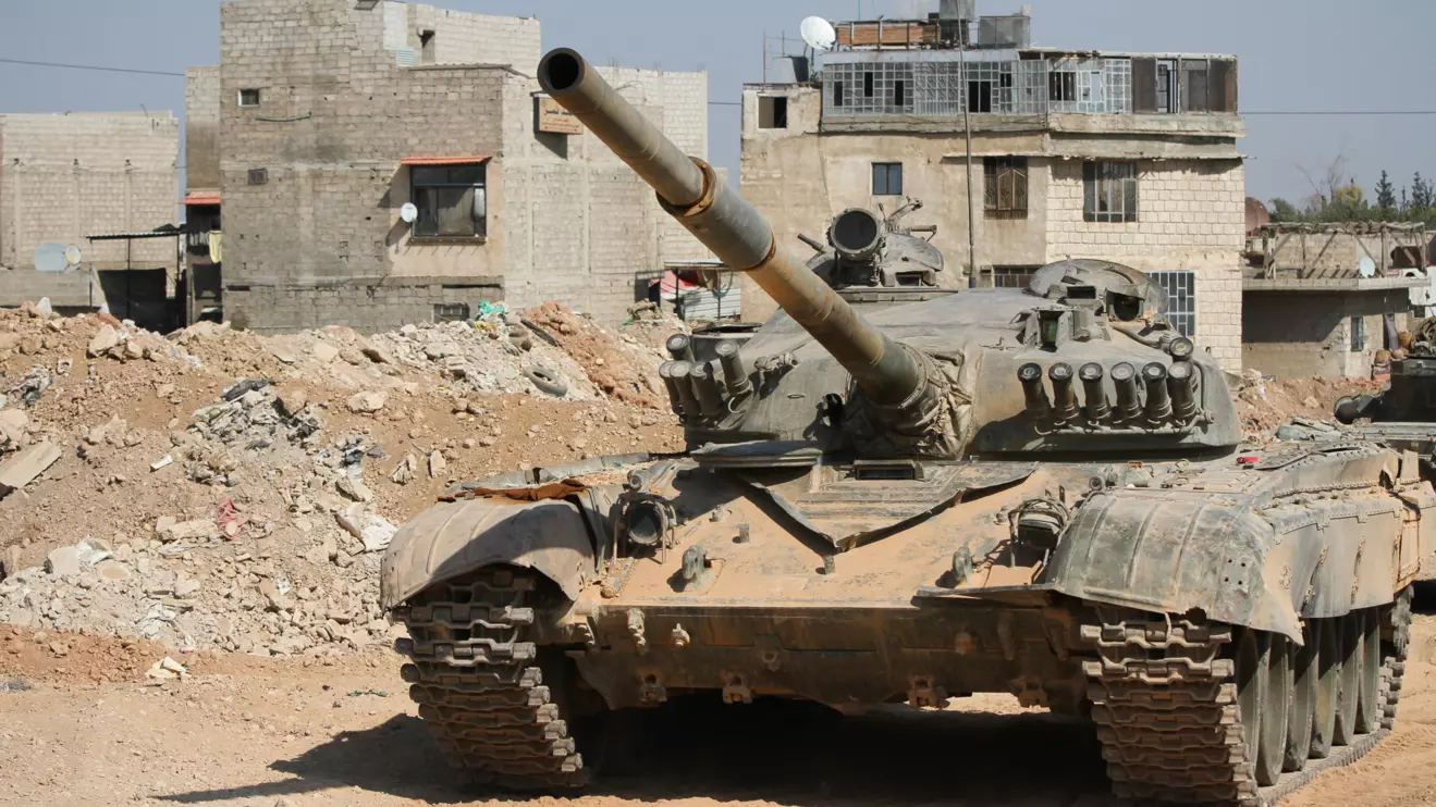 A Syrian tank near the Druze city of Sweida © Mena Today 