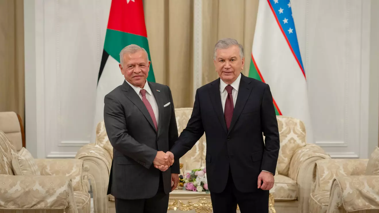 King Abdullah II and President Shavkat Mirziyoyev in Samarkand © X