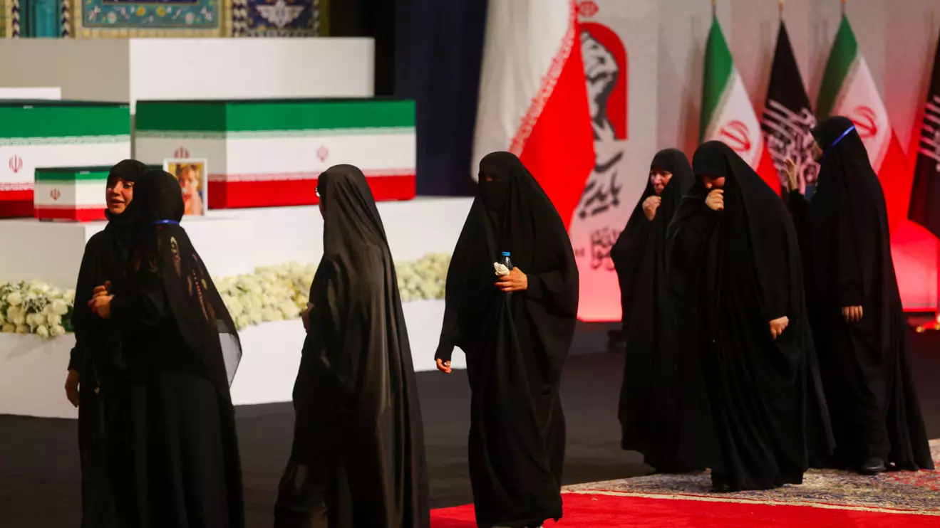 Women react near the coffins of Iran's late Supreme Leader Ayatollah Ali Khamenei and his family members, on the day international delegates participate in a farewell ceremony for Khamenei, who was killed on February 28 during Israeli and U.S. airstrikes on Iran, at the Imam Khomeini Grand Mosalla in Tehran, Iran July 3, 2026. Reuters