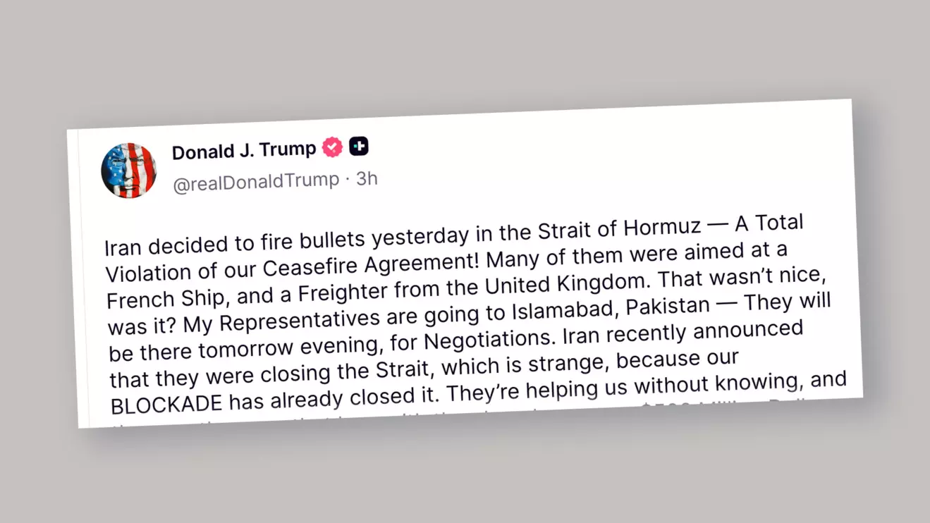 Trump's incendiary message came after Iran fired on vessels in the Strait of Hormuz © Mena Today 