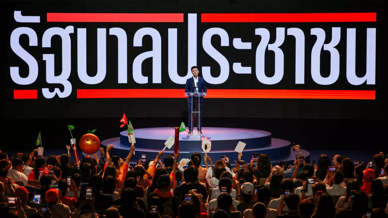 People's Party leader and prime ministerial candidate Natthaphong Ruengpanyawut speaks during a general election campaign rally ahead of Thailand's general election, in Bangkok, Thailand, January 11, 2026. Reuters/Chalinee Thirasupa