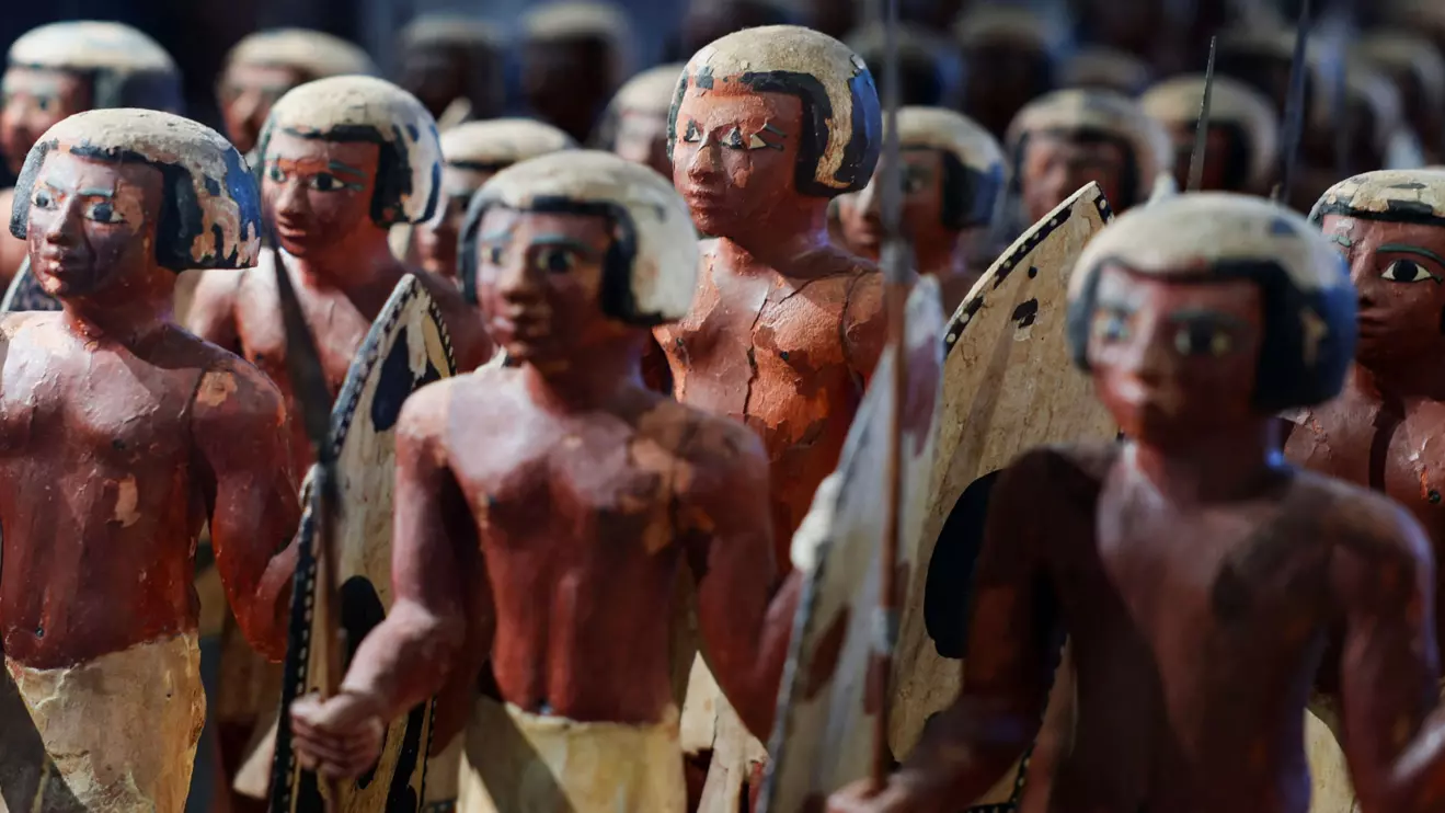 Pharaonic wooden exhibits are displayed at the Grand Egyptian Museum (GEM), scheduled to officially open on November 1, 2025, Reuters/Amr Abdallah Dalsh