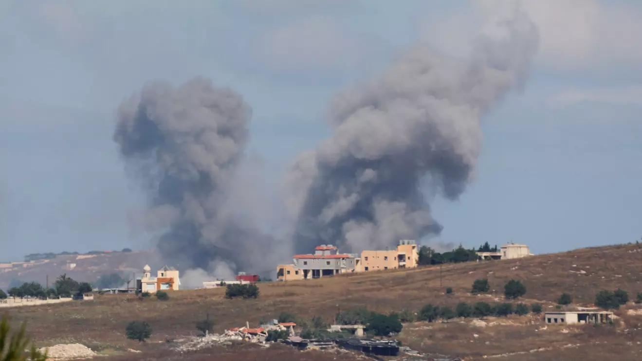 Smoke billows from southern Lebanon following an Israeli strike, as seen from Marjayoun, Lebanon, June 19, 2026. Reuters
