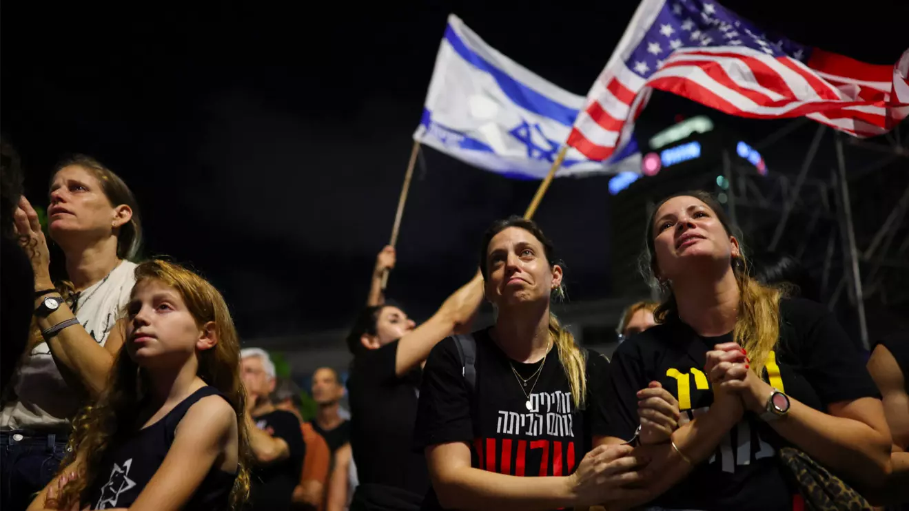 People gather in "Hostages square", after a ceasefire between Israel and Hamas in Gaza went into effect, in Tel Aviv, Israel, October 11, 2025. Reuters/Hannah McKay