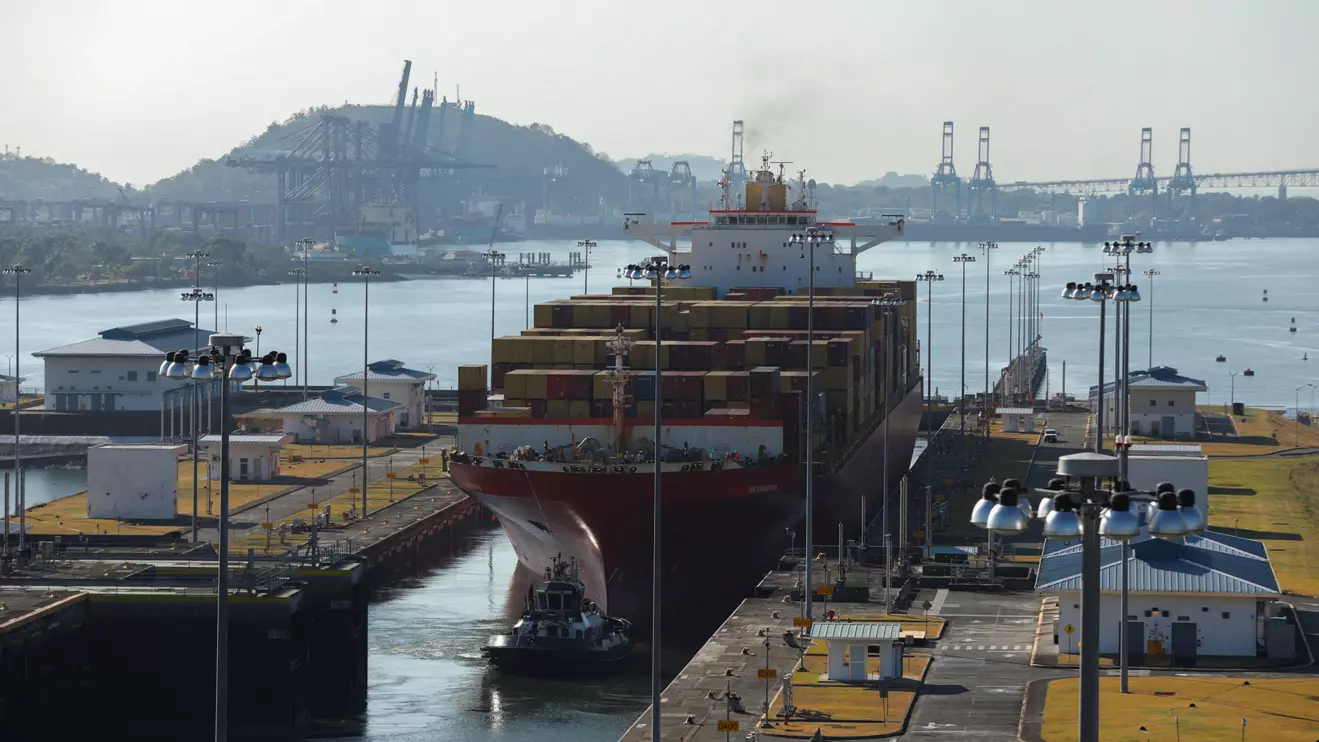 The Liberian MSC UNITED VIII container ship transits in the expanded canal through Cocoli Locks at the Panama Canal, on the outskirts of Panama City, Panama March 10, 2023. Reuters/Aris Martinez/File Photo
