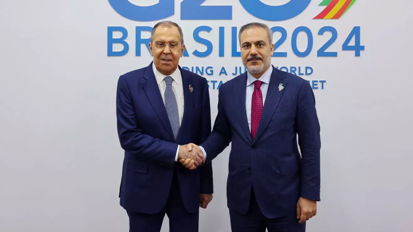 Minister of Foreign Affairs Hakan Fidan met with Sergey Lavrov, Minister of Foreign Affairs of Russia, in Rio de Janeiro