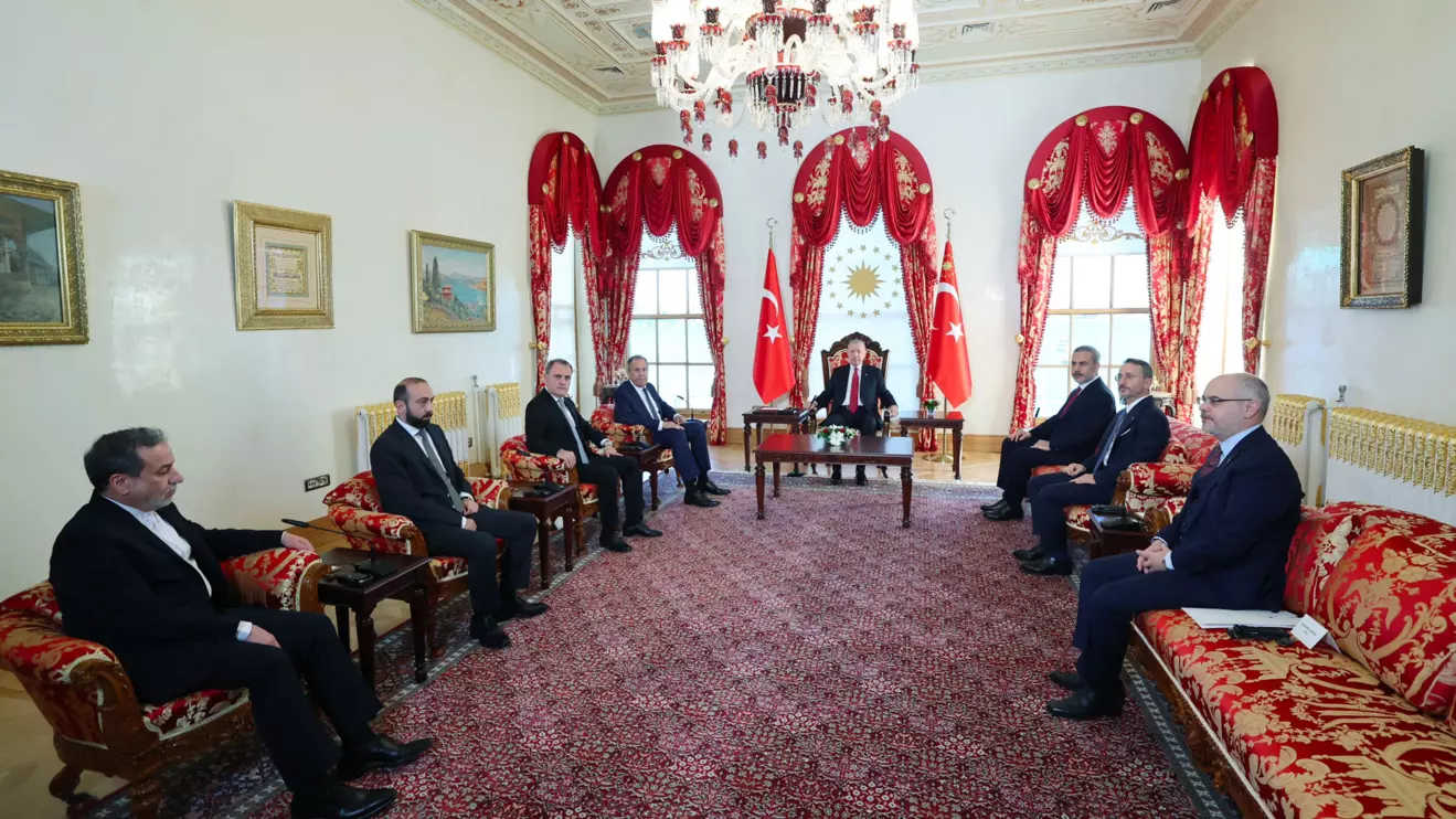 The Turkish President hosted the foreign ministers of Iran, Russia, Armenia, and Azerbaijan © X