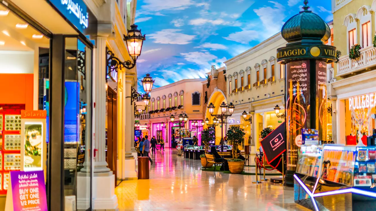 Interior of Villaggio Mall, a shopping mall located in the Aspire Zone in the west end of Doha © Mena Today 