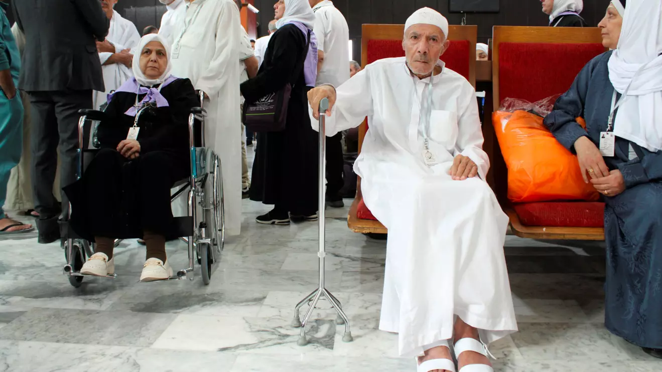 Syrian pilgrims wait to board a flight to Saudi Arabia for the annual Haj pilgrimage, at Damascus airport, June 5, 2024. Reuters/Firas Makdesi