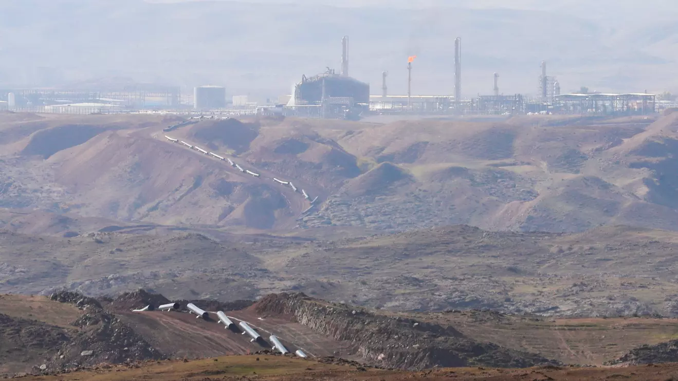 The Khor Mor gas field after a rocket attack near Chamchamal, in Sulaymaniyah province, Iraq, November 27, 2025. Reuters/Ako Rasheed