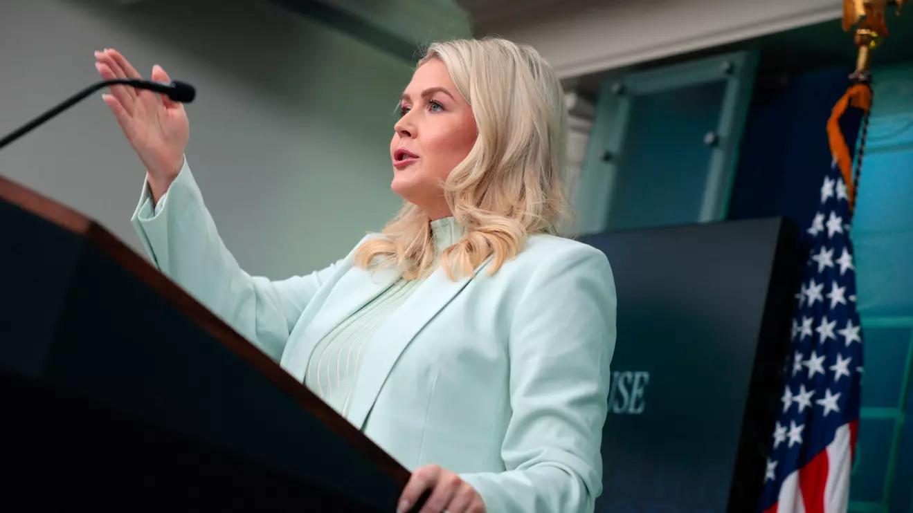 White House Press Secretary Karoline Leavitt speaks during a press briefing at the White House in Washington, D.C., U.S., March 25, 2026. Reuters/Evan Vucci