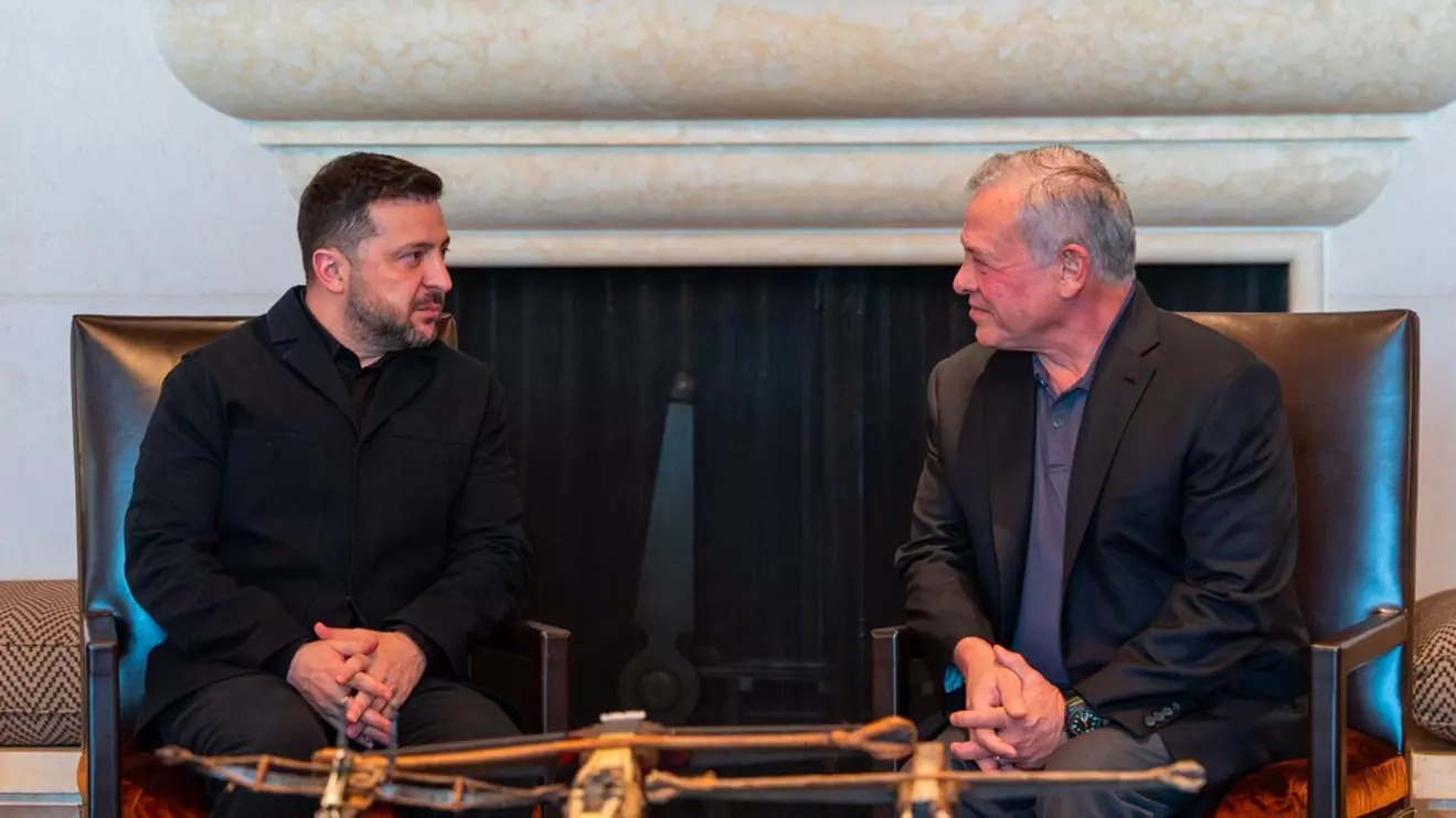 Volodymyr Zelenskiy and King Abdullah © The Royal Hashemite Court