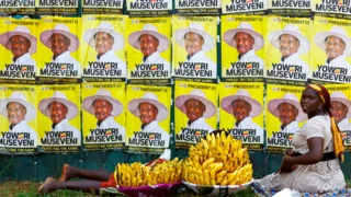 Uganda's Museveni wins re-election, opposition leader at large