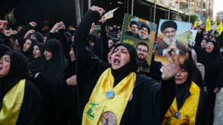 Crowds in Beirut suburbs mourn Hezbollah commander slain by Israel