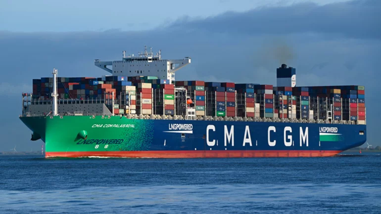 CMA CGM Palais Royal, the world's largest LNG-powered container ship, makes historic stop in Beirut
