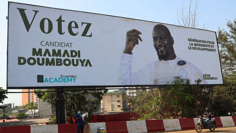 Guinea's Doumbouya looks to complete journey from coup leader to president