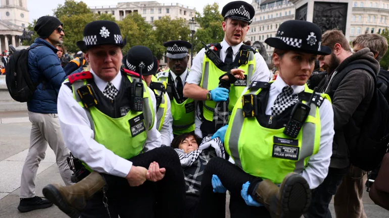 London police arrest dozens at protest against ban on Palestine Action