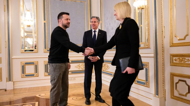 Blinken, in Kyiv, says U.S aid arriving at 'challenging' time for Ukraine