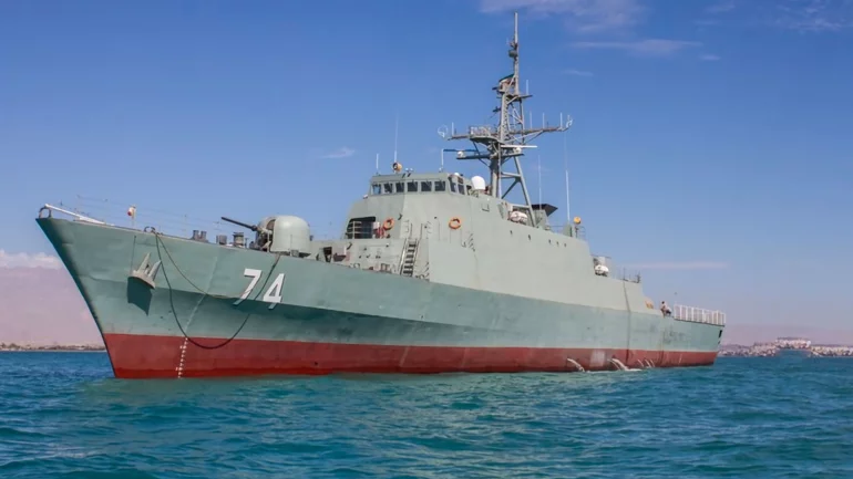 Iranian warship capsizes during repairs in port of Bandar Abbas