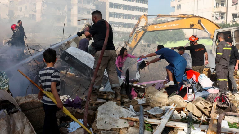 Israel conducts first strike on Beirut's southern suburbs since truce