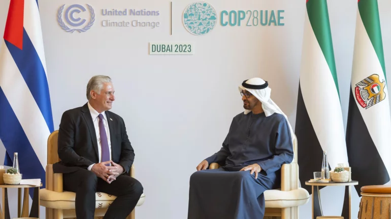 UAE and Cuban Presidents discuss cooperation and witness exchange of agreements at Expo City Dubai