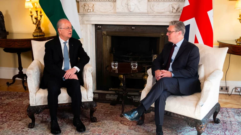 UK backs future Palestinian statehood but only as part of peace deal