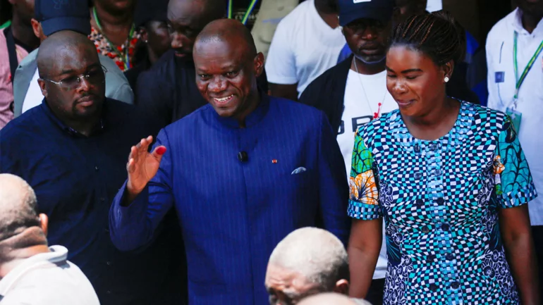 Gabon's leader Nguema elected president with 90.35% of vote, interior minister say
