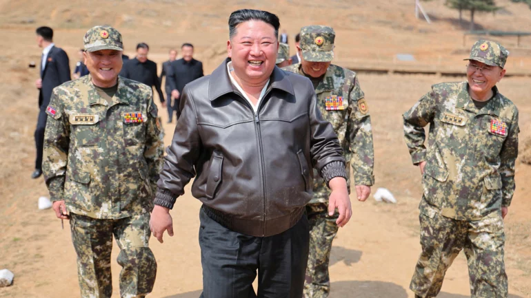 North Korea leader Kim Jong Un visits military training base