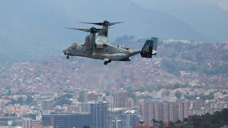 US conducts military drill over Venezuelan capital Caracas