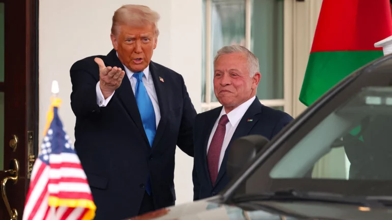 Trump meets Jordan's king