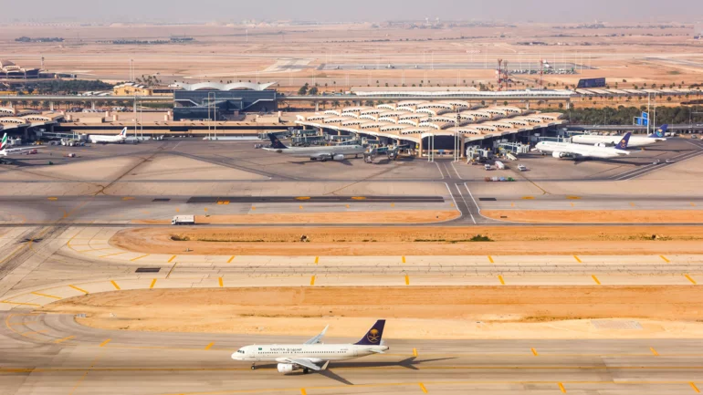 Riyadh airport plane in flames as Houthi attacks widen