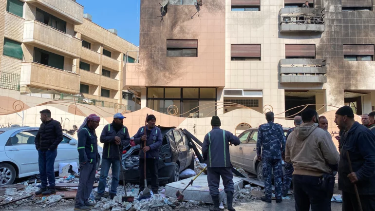Israeli missile attack hits high-security district in Syrian capital