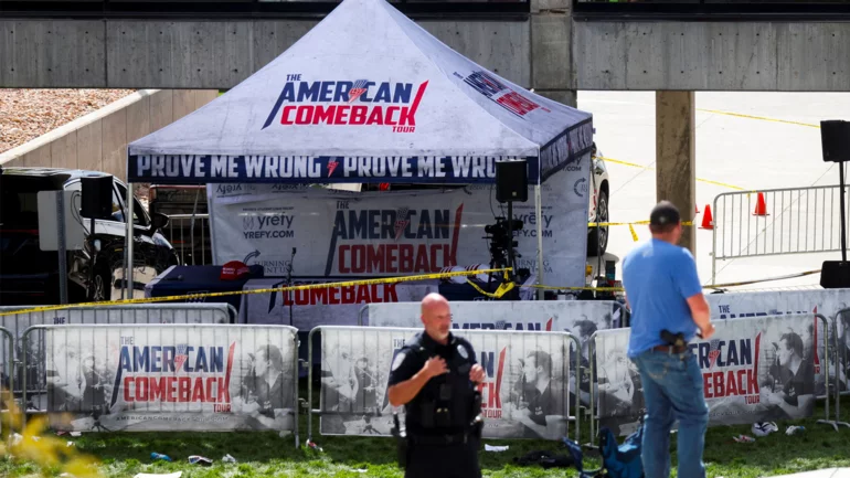 No suspect in custody in Charlie Kirk shooting after hours of confusion