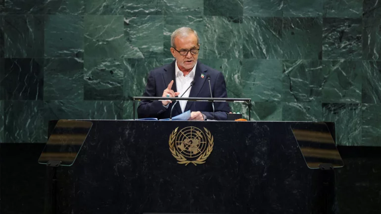 Iran's president tells UN Tehran will never seek to build nuclear bomb