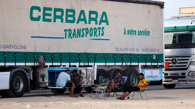Stranded aid trucks in Egypt deepen Gaza's humanitarian crisis