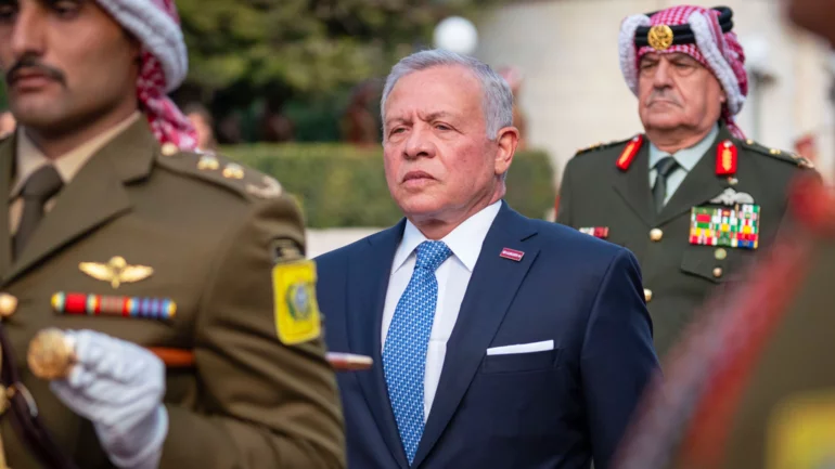 Jordan's King Abdullah participates in Gaza aid airdrop