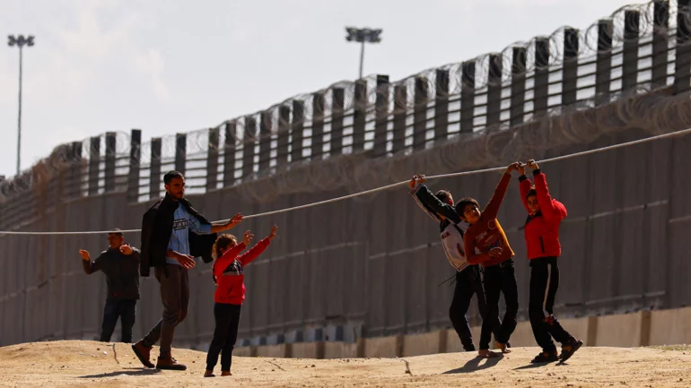 Egypt setting up area at Gaza border which could be used to shelter Palestinians
