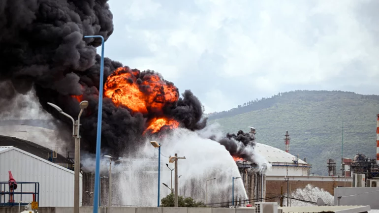 Missile strikes fuel tanker at Israeli oil refinery