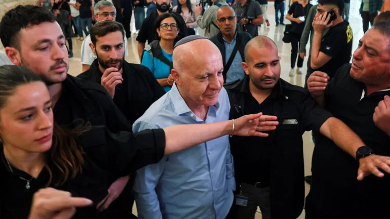 Ruckus in Israeli court as hearings begin on Netanyahu bid to sack spy chief