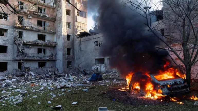 Russia threatens strikes on Kyiv defence sites, urges foreigners to leave