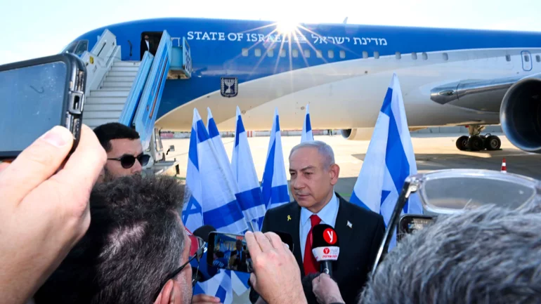Netanyahu leaves for Washington looking to deepen ties with Trump