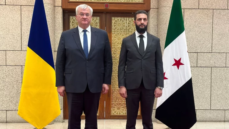 Syria's de facto leader hosts Ukraine's foreign minister, SANA says