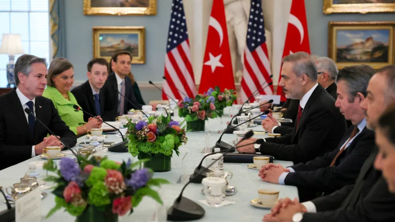 Turkey, US discuss Ukraine, Gaza, ways to improve ties, foreign min says
