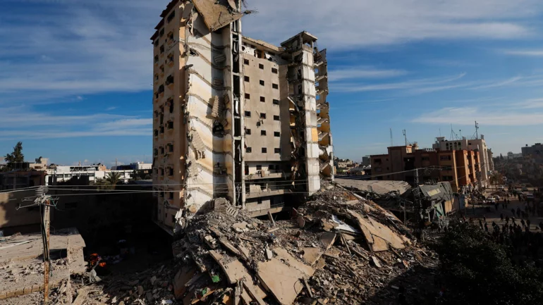 Israel strikes landmark residential tower in southern Rafah