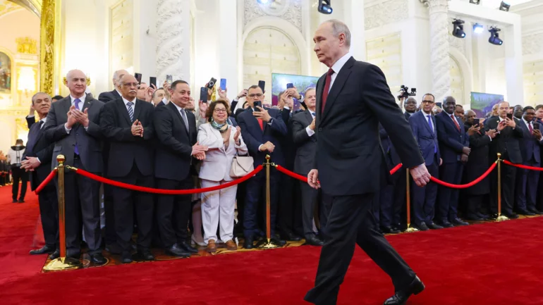 Putin starts new six-year term with challenge to the West