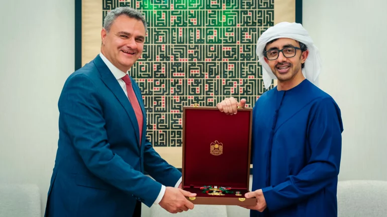 President Sheikh Mohamed awards top honour to Turkish envoy in Abu Dhabi